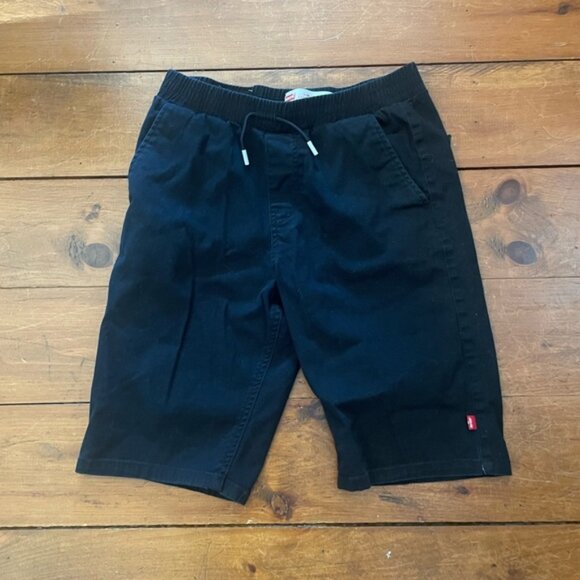 Levi’s Youth XL Black Elastic Waist Drawstring Slim Fit Shorts - Picture 2 of 10